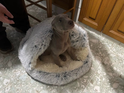 Soft Plush Cat Bed with Cover