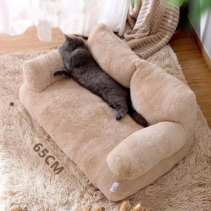 Cozy Plush Cat Sofa