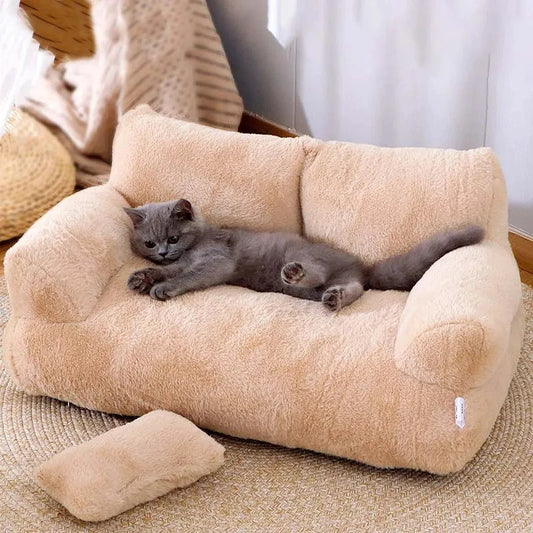 Cozy Plush Cat Sofa