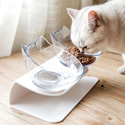 Single / Double Cat Shaped Bowl with a Stand