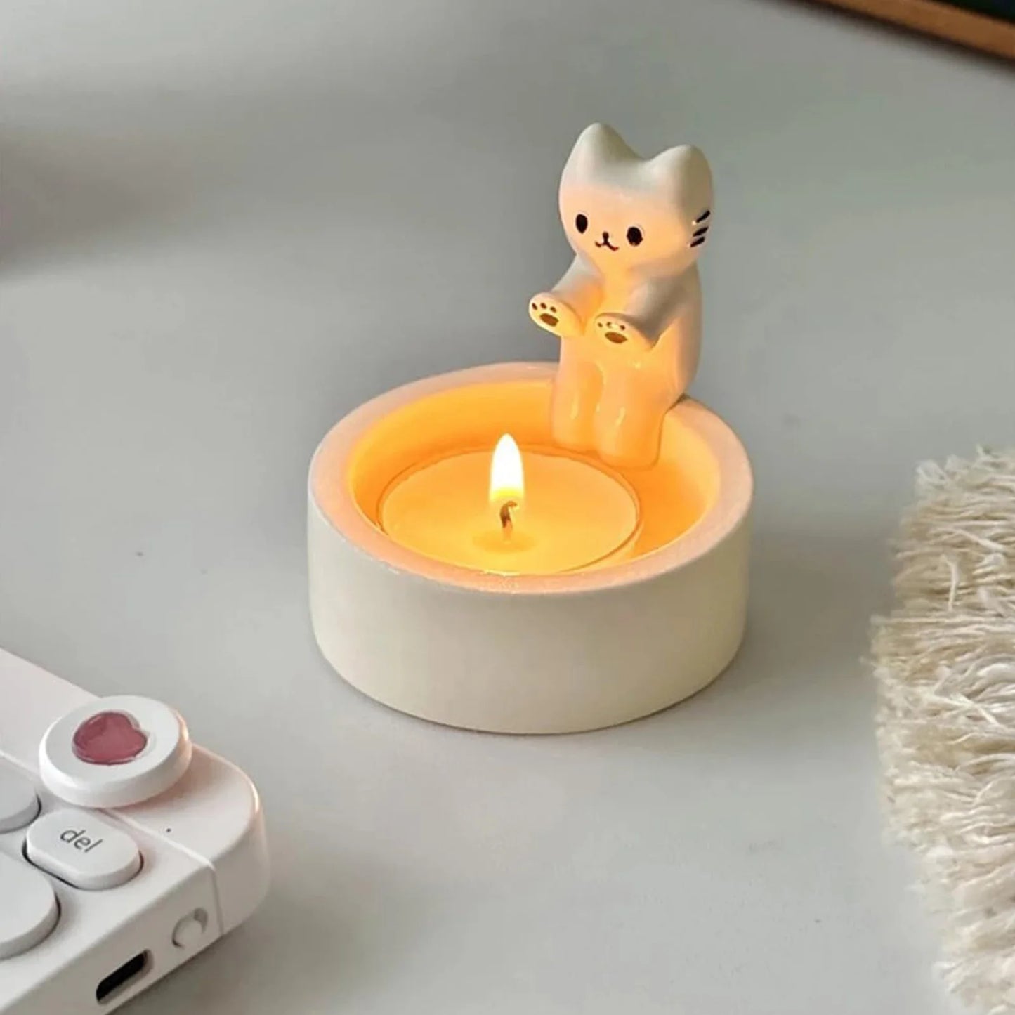 Cartoon Cat Candle Holder