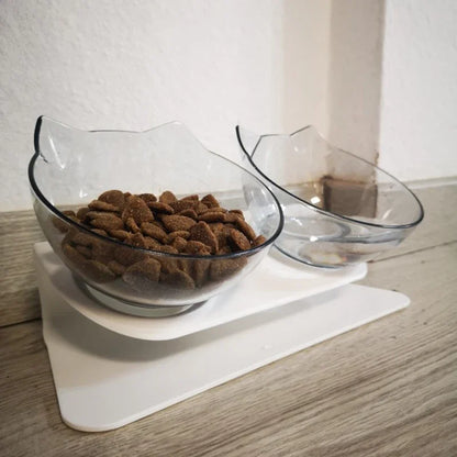 Single / Double Cat Shaped Bowl with a Stand