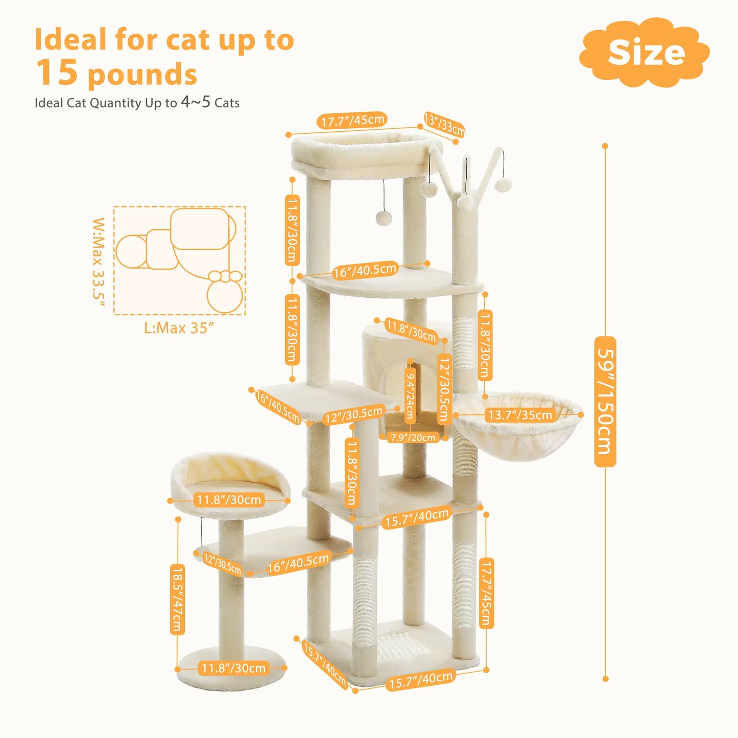 Play Tree for Cats with Scratching Posts