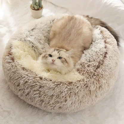 Soft Plush Cat Bed with Cover