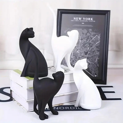 Resin Cat Couple Statues