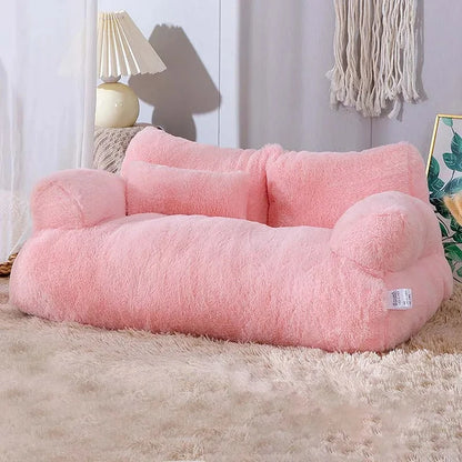 Cozy Plush Cat Sofa