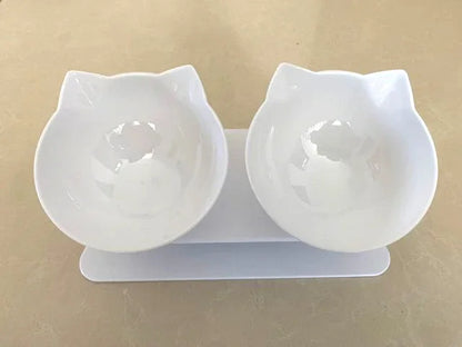 Single / Double Cat Shaped Bowl with a Stand