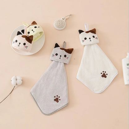 Cute Cat Fleece Towel