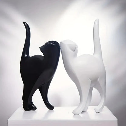 Resin Cat Couple Statues