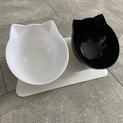 Single / Double Cat Shaped Bowl with a Stand